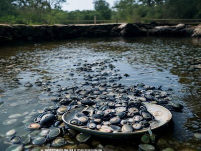 养殖户面对鲍鱼大量死亡困惑无措，池塘水质浑浊，展现未经系统学习时鲍鱼养殖的常见失败场景